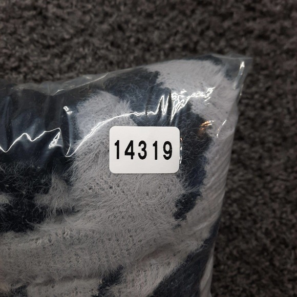 Easel Open Cardigan Sweater Women Medium Black Zebra Shaggy Slouchy Outerwear - Picture 9 of 9